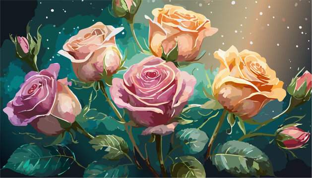 vintage pink rose background