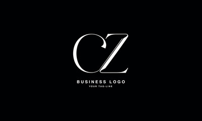 CZ, ZC, C, Z, Abstract Letters Logo Monogram - obrazy, fototapety, plakaty