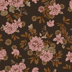 floral elegant seamless vector pattern