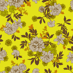 floral elegant seamless vector pattern