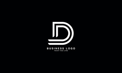 D, DD, Abstract Letters Logo Monogram