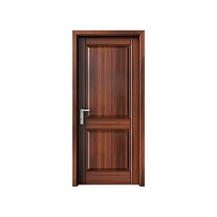 wooden door isolated on Transparent Background PNG Generative AI