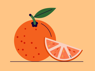 Illustration of an orange