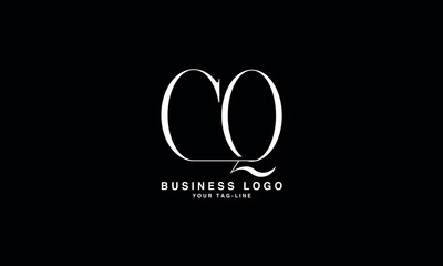 CQ, QC, C, Q, Abstract Letters Logo Monogram