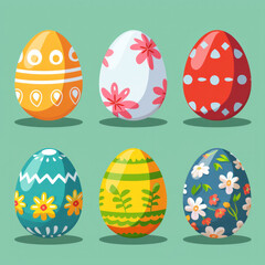 set of easter eggs illustration