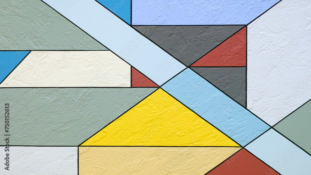 Aufkleber abstract multicolor geometric background with embossed plaster texture