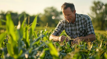 Agricultural Engineer in Corn Field Analysis

