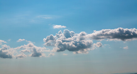Blue sky with white clouds beautiful nature background