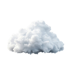 Clean white cloud on white or transparent background