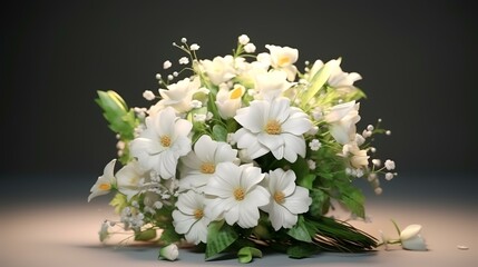 Women's day concept. Bouquet of white flowers