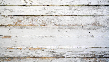 Old wooden background painted with white paint. White wood flooring background abstract vintage texture . Wooden texture design for backgrounds - obrazy, fototapety, plakaty