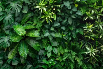 A lush green plant with many leaves and stems - obrazy, fototapety, plakaty