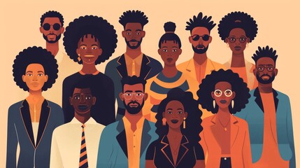Group Portrait Celebrating Black History Month Generative AI