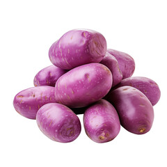purple potatoes isolated on white