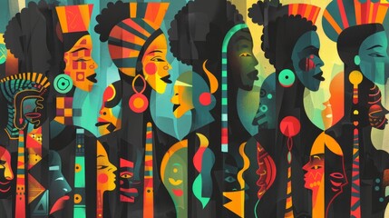 Celebration of African Culture for Black History Month Generative AI