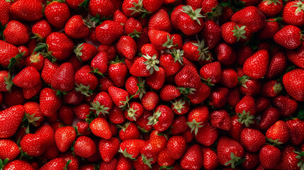 strawberries on a market