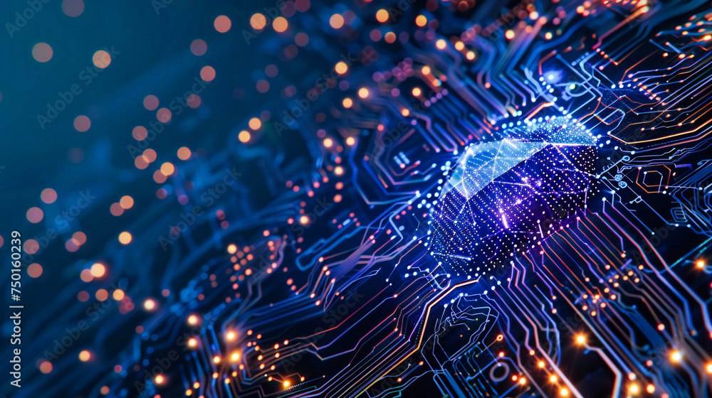 Poster electronic complexity: a glimpse into the intricate world of motherboards and digital communication