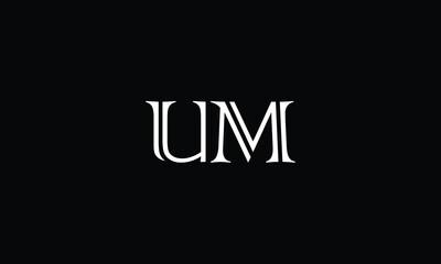 Fototapeta na wymiar UM, MU, U, M, Abstract Letters Logo Monogram