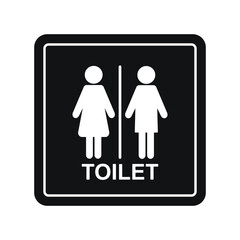 Toilet sign with man and woman symbols. Restroom icons. WC. Vector illustration