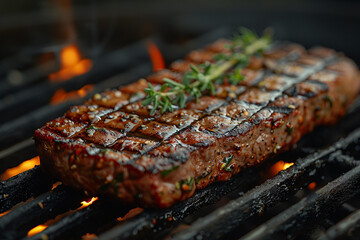 grilled barbecue steak, delicious meat beef roasted