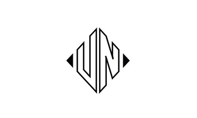 UN, NU, U, N, Abstract Letters Logo Monogram