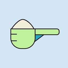Spoon milk powder vector icon