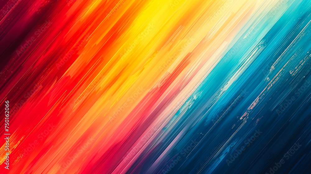 Aufkleber vibrant diagonal stripes in warm and cool hues creating dynamic energy and motion, ideal for backgro
