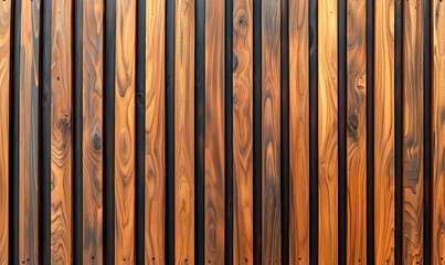 high resolution texture of vertical walnut wood slats for elegant interior design, background or pattern use with natural grain detail - obrazy, fototapety, plakaty