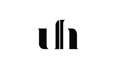 UH, HU, U, H, Abstract Letters Logo Monogram
