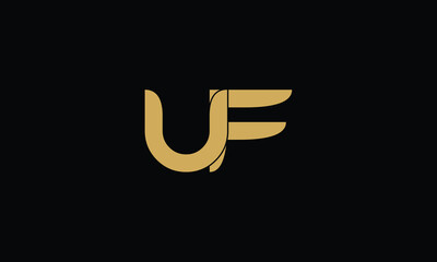 UF, FU, U, F, Abstract Letters Logo Monogram