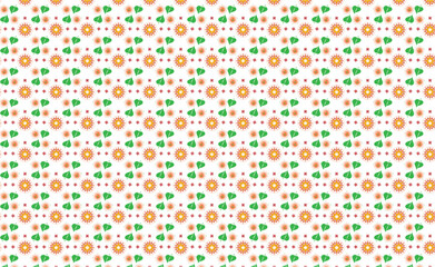 Romantic pattern for geometric shapes and hearts for valentine's day