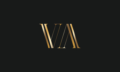 VA, AV, V, A, Abstract Letters Logo monogram