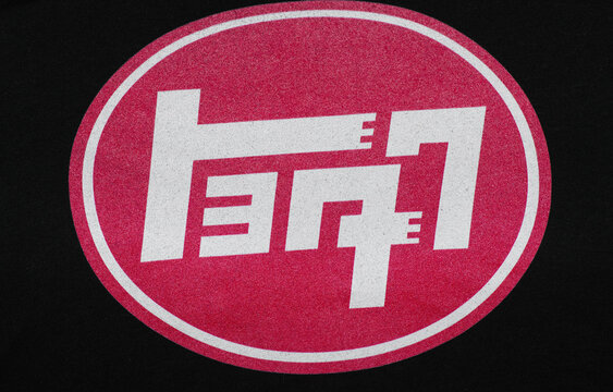 2-22-2024 Ocala, FL old school Toyoda Toyota circle oval shape red logo emblem from 1949 Japanese letters isolated on white background. Toyota Motor Corporation is a Japanese automotive manufacturer