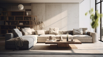 A modern living room featuring adjustable furniture that can be moved to fit any need