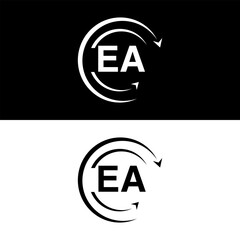 Obraz premium EA letter logo minimal unique and simple logo design, EA creative modern monogram logo style