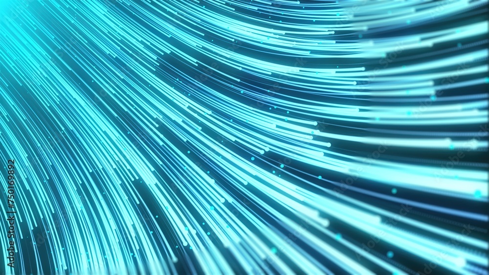 Poster abstract futuristic stream. computer generated 3d render