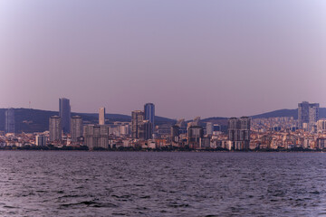Fototapeta premium Cityscape View from the water to buildings in the city of Istanbul 