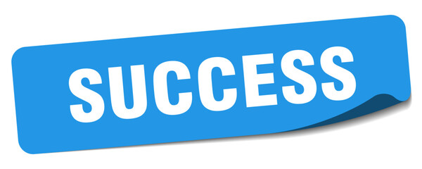 success sticker. success label