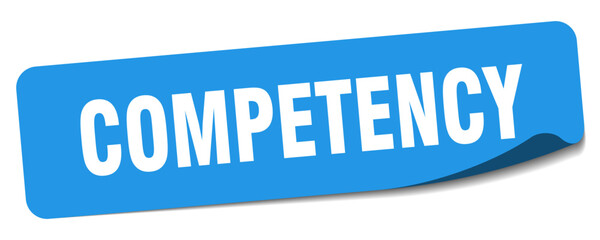 competency sticker. competency label