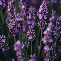 Close-up of Lavender Flowers in Bloom