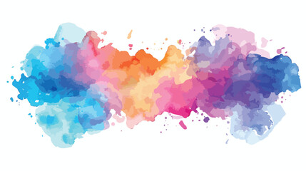 Abstract colorful watercolor on white background. Di