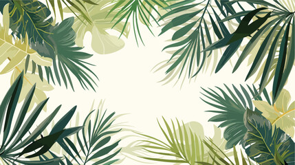 Fototapeta na wymiar Abstract tropical foliage background in pastel olive