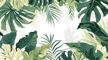 Fototapeta na wymiar Abstract tropical foliage background in pastel olive