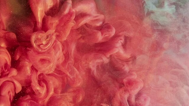 glitter paint splash ink water red cloud