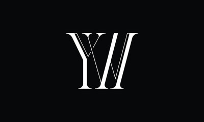 YW, WY, Y, W, Abstract Letters Logo monogram
