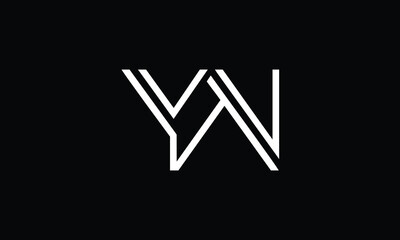 YW, WY, Y, W, Abstract Letters Logo monogram