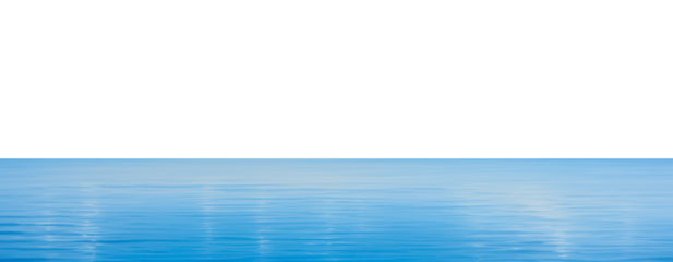 Sea surface on transparent background