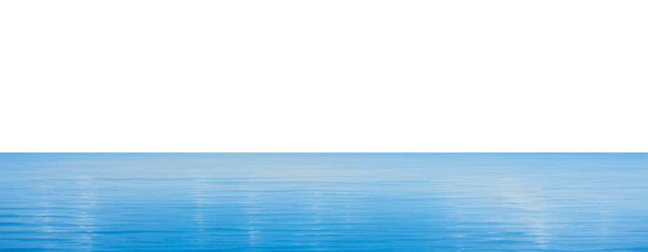 Sea surface on transparent background