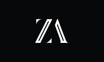 ZA, AZ, Z, A, Abstract Letters Logo Monogram - 750175451