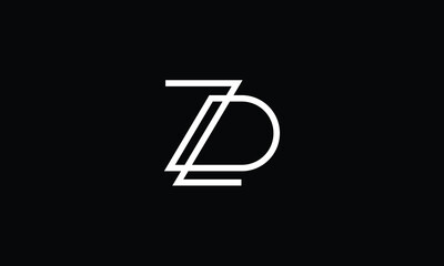 ZD, DZ, Z, D, Abstract Letters Logo Monogram
